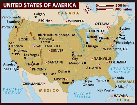 map america cities